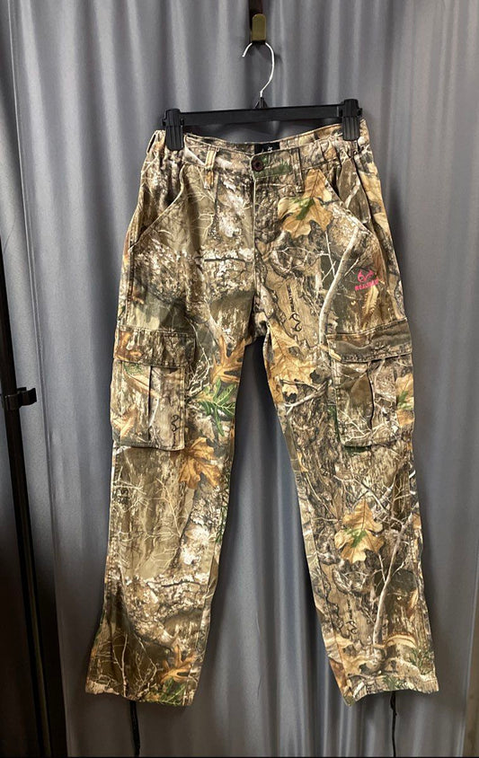 Realtree Women's Edge Camo Cargo Hunting Pants Sz S