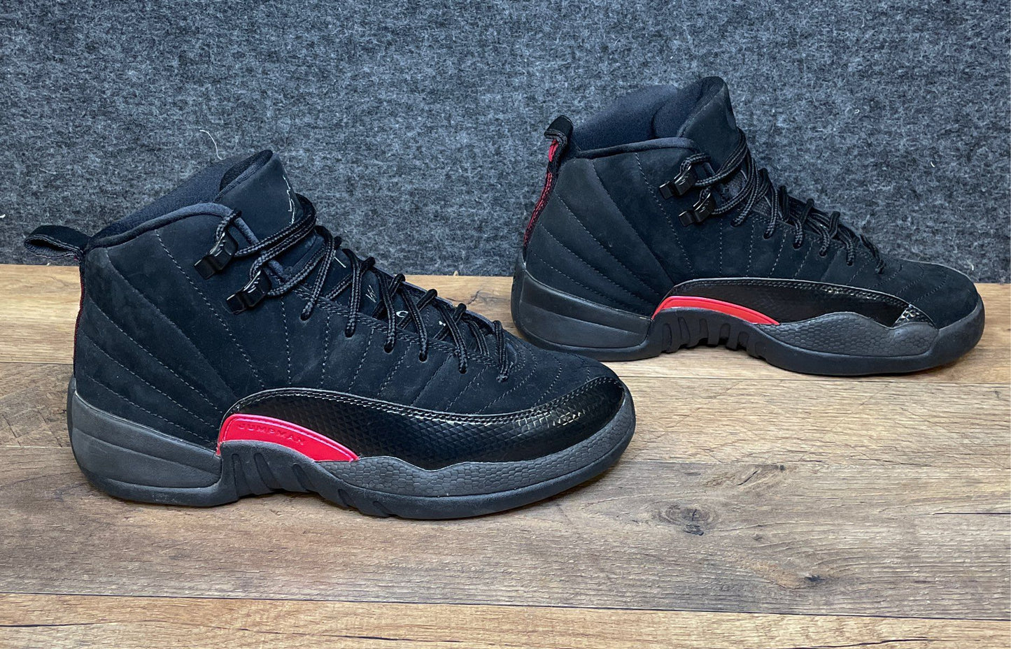 Air Jordan 12 Retro Deadly Pink Black Girls GS Sneakers Size 6.5Y