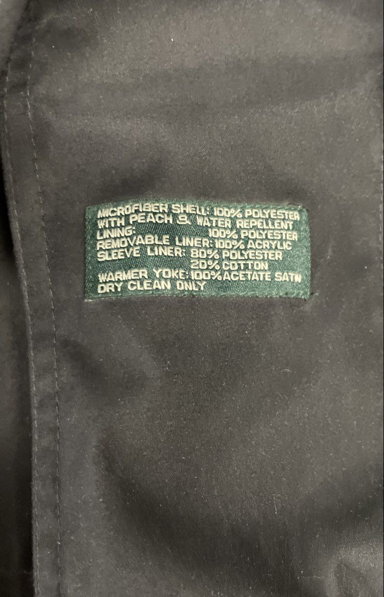 Lauren Ralph Lauren Men's Black Microfiber Removable Liner Trench Coat Sz 44R