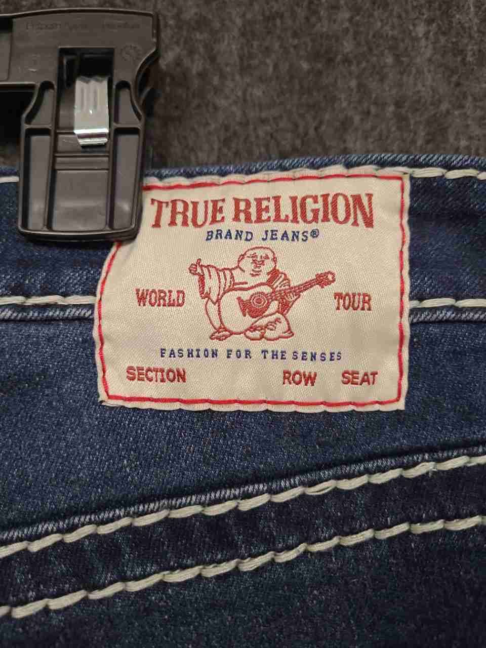 True Religion Women's Jennie Curvy Mid Rise Super Skinny Blue Jeans Sz 29