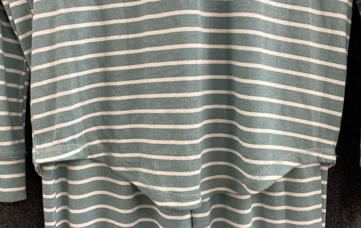 Olive & Oak Women's Sleepwear Pajama Set Sage Stripe NWT 2pc Long Sleeve Sz S