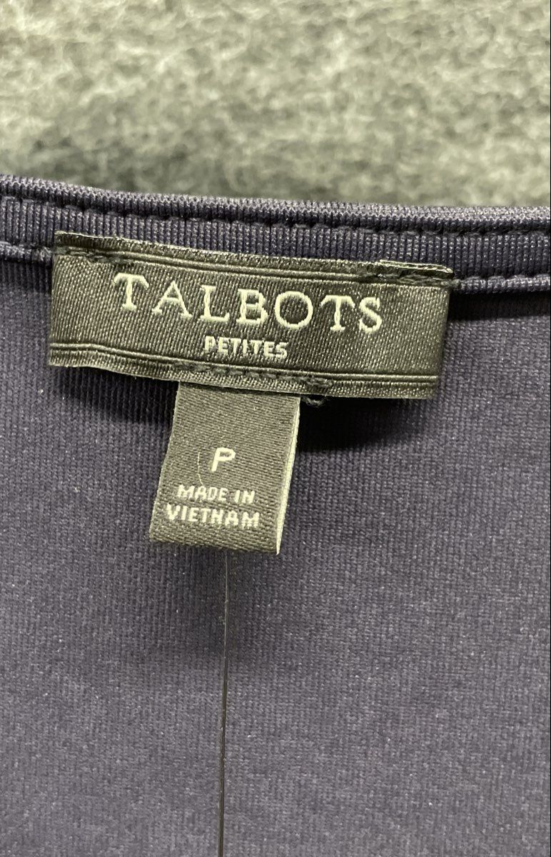 Talbots Women's Blue Jersey Tank Top Sleeveless Shell Petite Sz P NWT