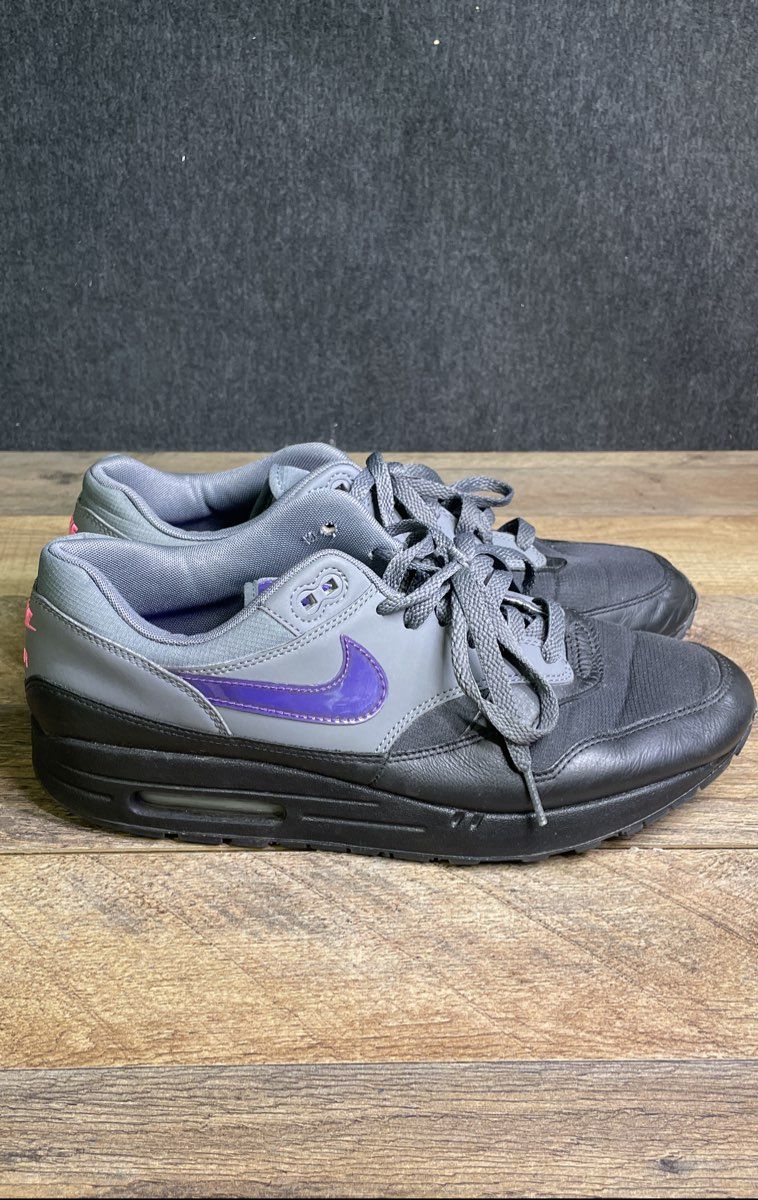 Nike Air Max 1 Fierce Purple Anthracite Pink Men's Sneakers AR1249-002 Size 9.5