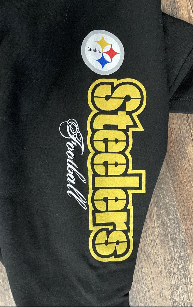 Women's Size M Black NFL Team Apparel Steelers Logo Sweatpants