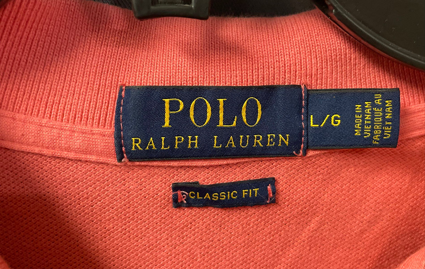 Polo Ralph Lauren Men's Salmon Short Sleeve Pique Polo Shirt Classic Fit Large