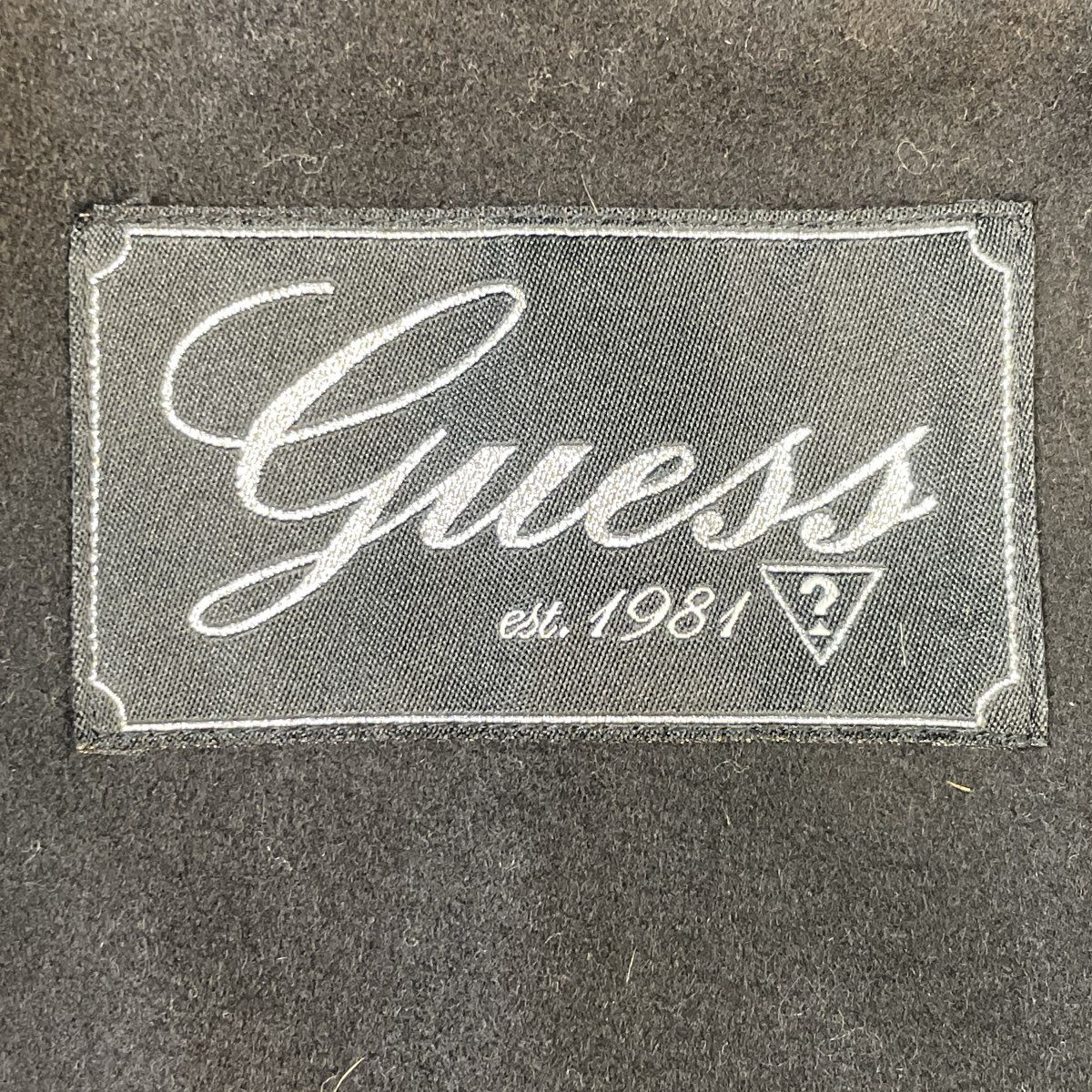 GUESS Women's Black Wool Blend Belted Coat Faux Fur Collar Asymmetric Zip