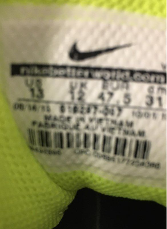 Nike Speedlax 4 Dark Grey Volt Lacrosse Cleats Men's Size 13