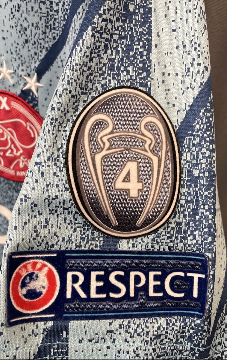 Adidas Men's AFC Ajax 2020/2021 Away Jersey Blue #3 Medium