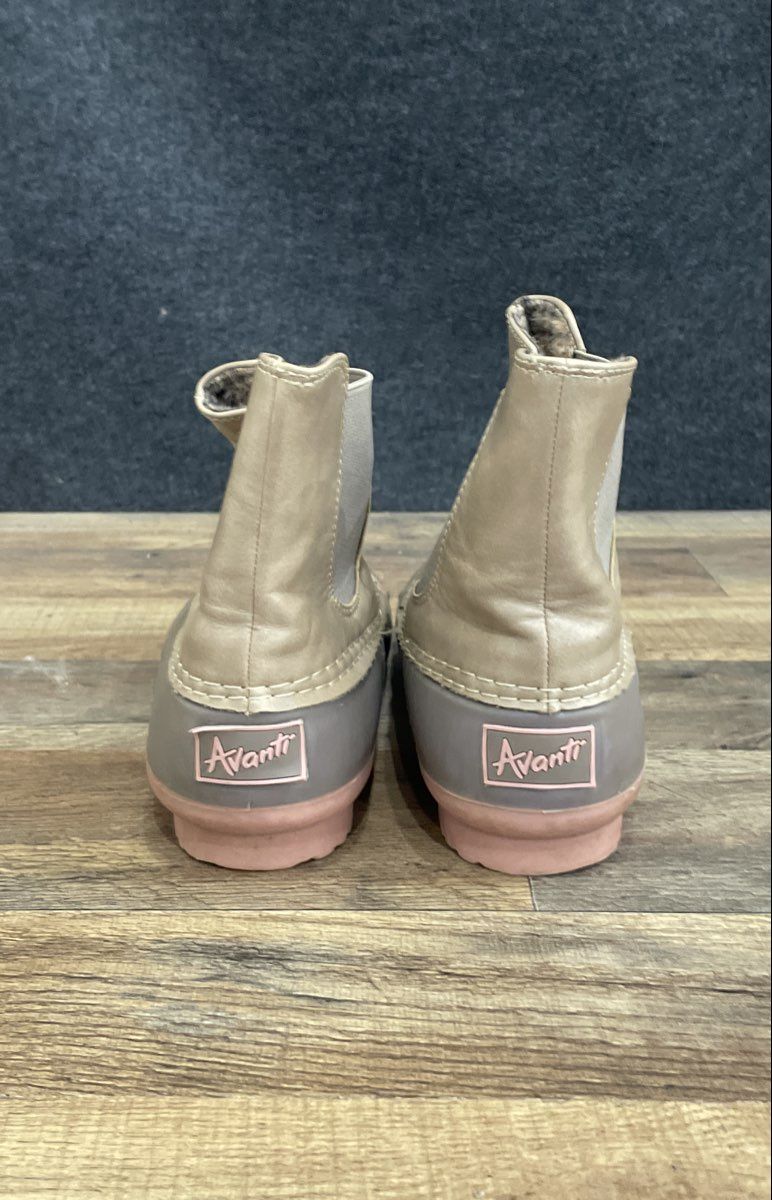 Avanti Ankle Chelsea Duck Boots Brown Grey Pink Waterproof Rain Size 6
