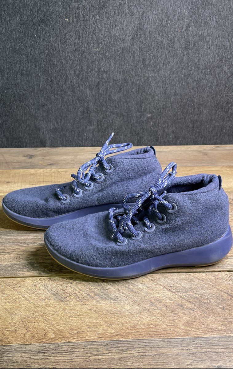 Allbirds Women's Wool Runner-Up Mizzle Navy Blue High Top Sneakers Size 7