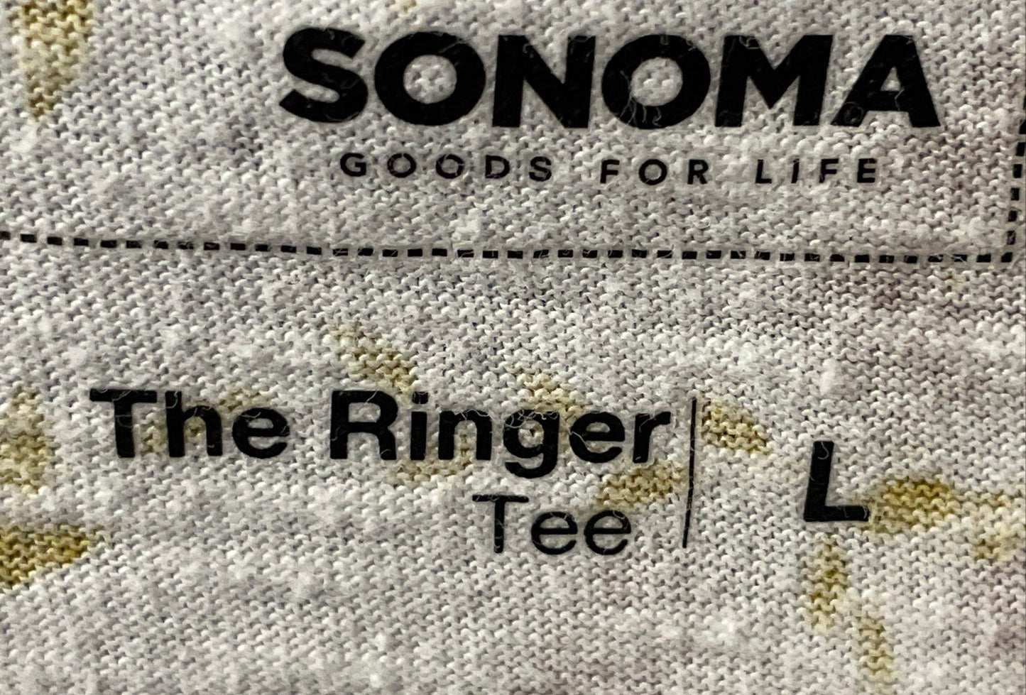 Sonoma Goods For Life Women's White Floral Print The Ringer Tee Size L