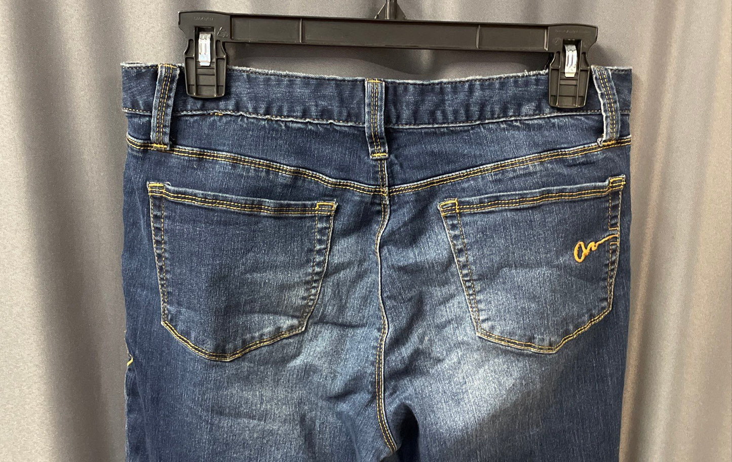 American Rag Women's Dark Blue Jeans Dark Wash Stretch Whiskering Size 5
