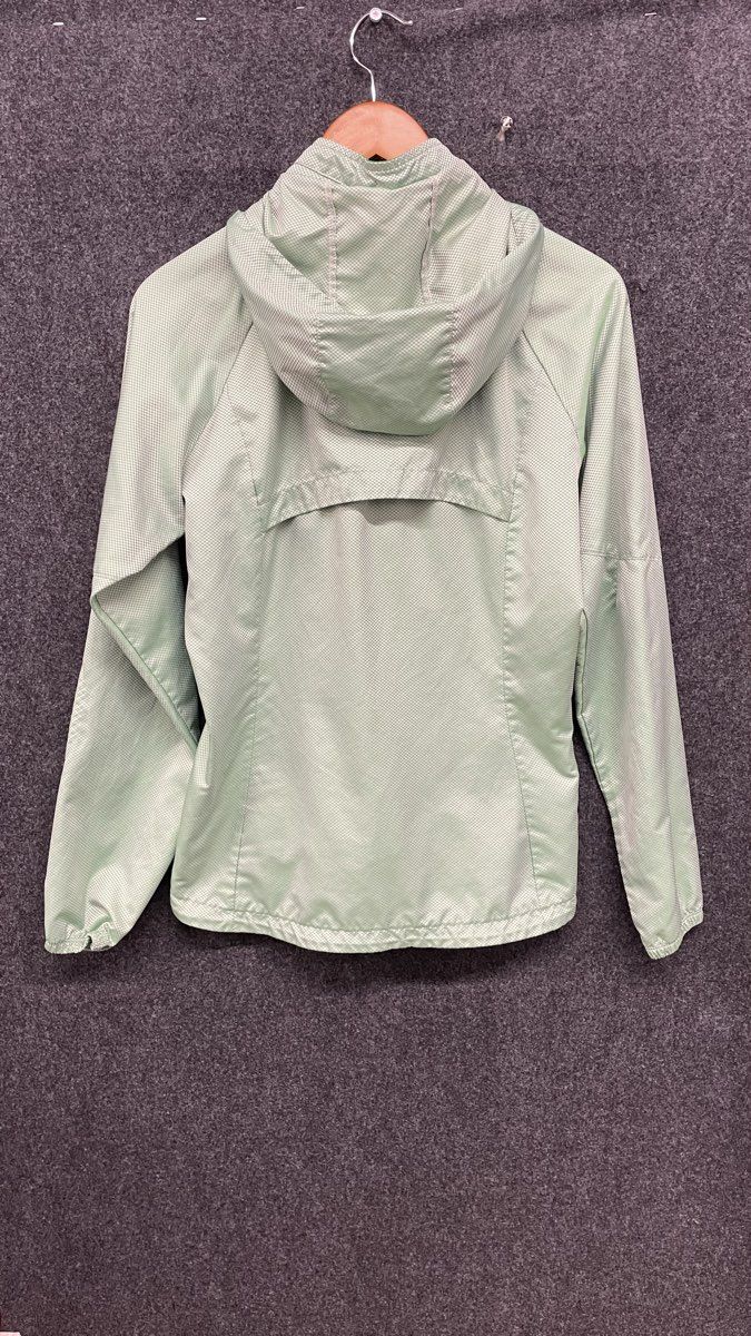 Nike Women's Storm-Fit 2 Hooded Running Jacket Green Checkered Sz S