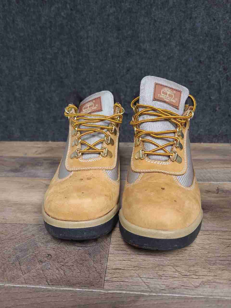 Timberland 15945 Mid Field Boots Wheat Grey Mesh Size 6.5 Boys Women's 8