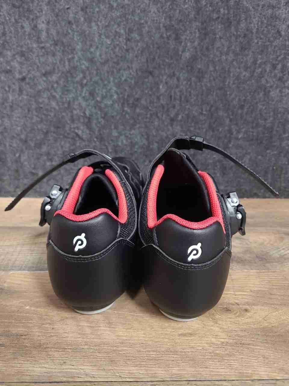 Peloton Cycling Shoes Black Red White Cleats Included Size EU 40
