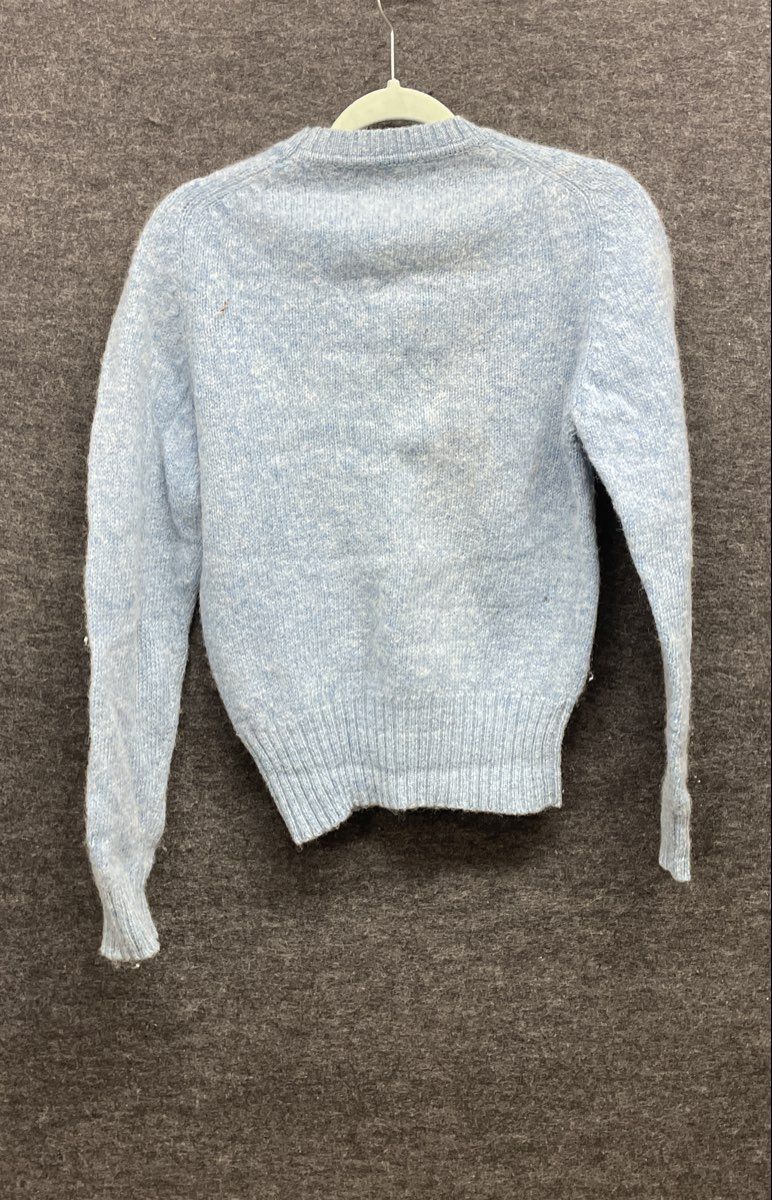Vintage 90s Andhurst Men's Light Blue 100% Shetland Wool Crewneck Sweater Sz M