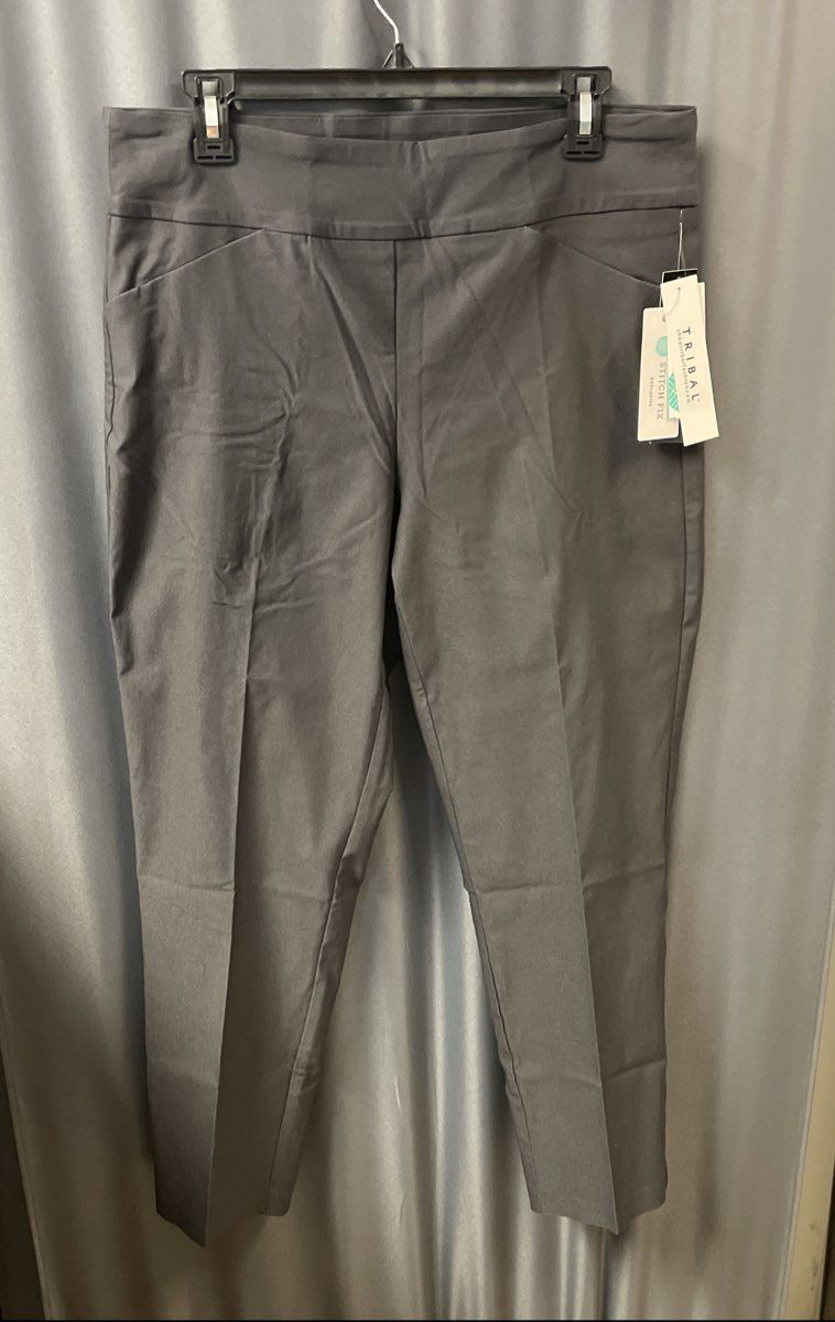 Tribal Women's Fia Straight Trouser Grey Stitch Fix Exclusive NWT 14