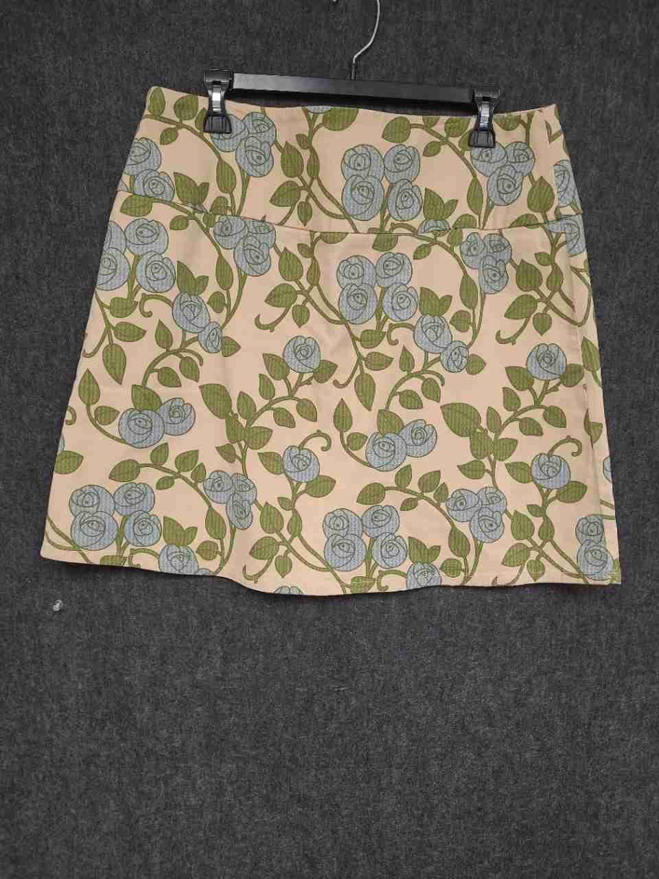 Nine & Co. Weekend Women's Blue Green Floral 2 Piece Blazer Skirt Set Sz 12