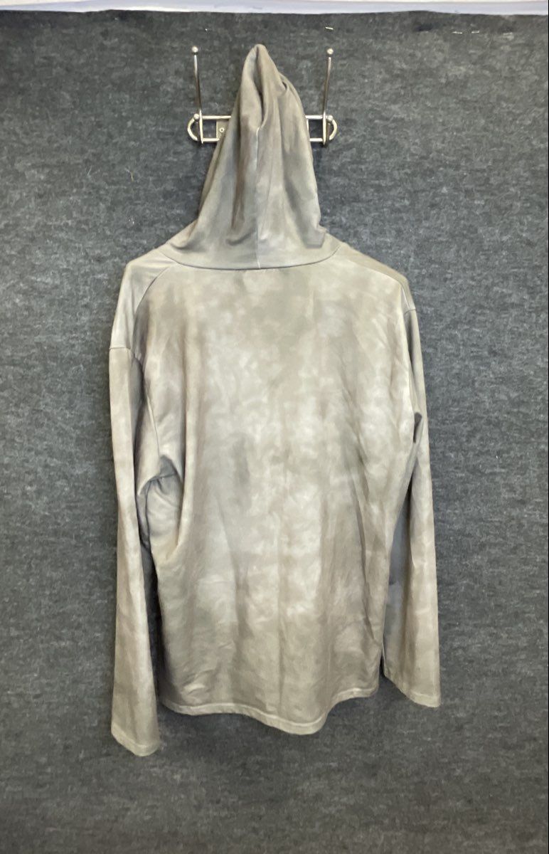 Carhartt Men's Gray Button Placket Hooded Pullover Sweatshirt Snap Pockets XXL