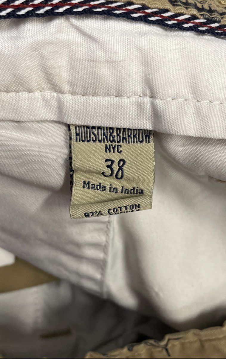Hudson & Barrow Men's Tan Sailfish Marlin Print Cotton Blend Chino Shorts Sz 38