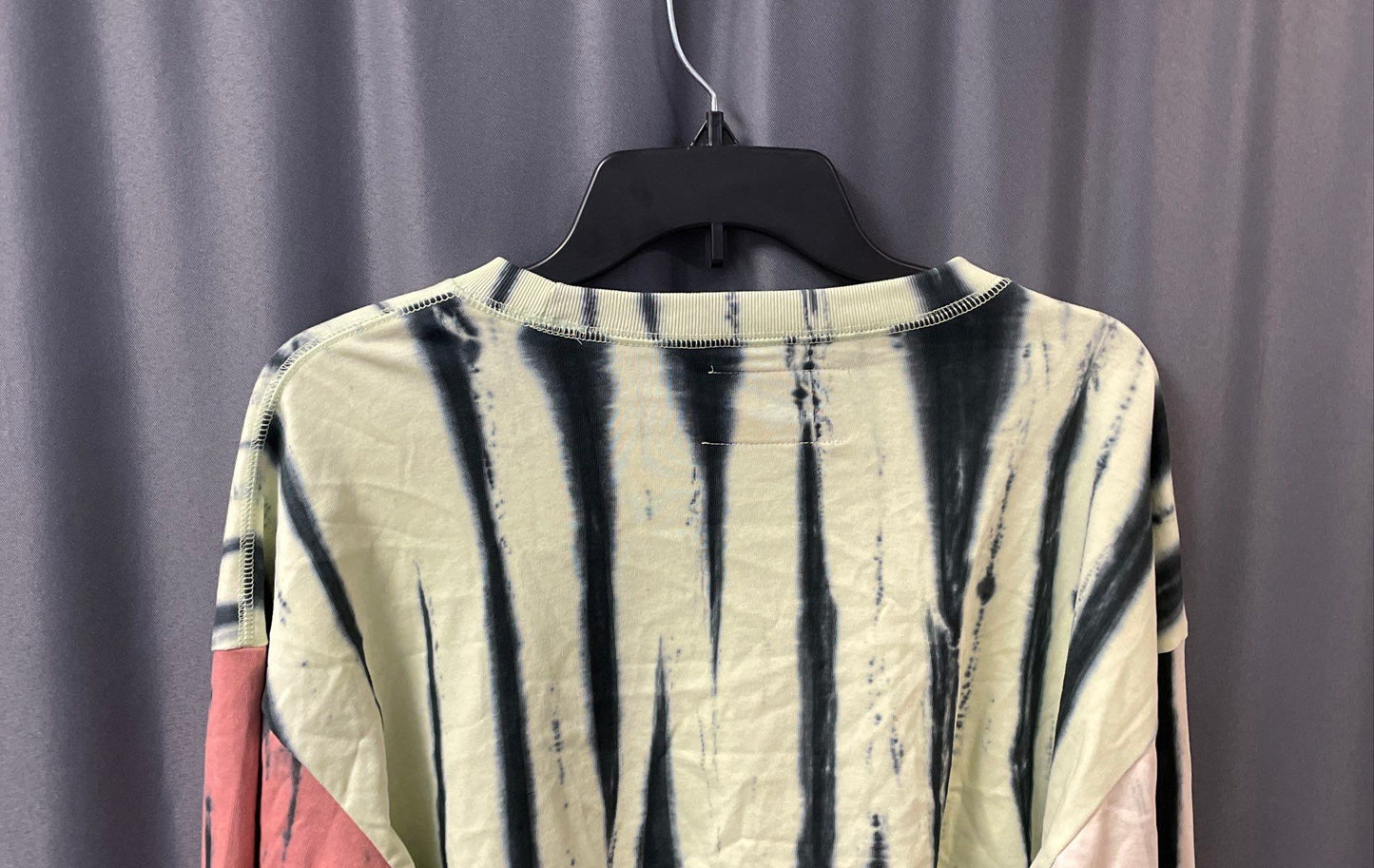 CHNGE Women's Long Sleeve Tie Dye Crop Top Organic Cotton Multi-Color Size M