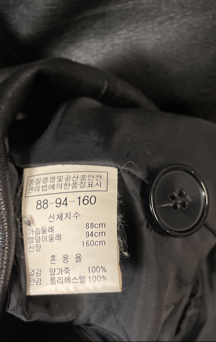 Lia Bell Women's Black Sheepskin Leather Blazer Jacket Single Button Sz S
