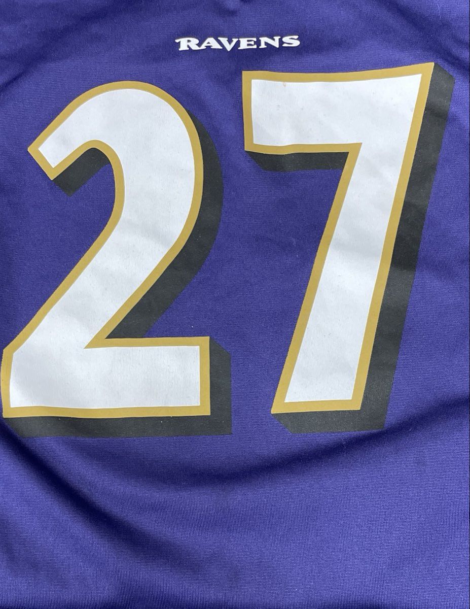 Nike Youth Baltimore Ravens Ray Rice #27 NFL On Field Jersey Purple Size L