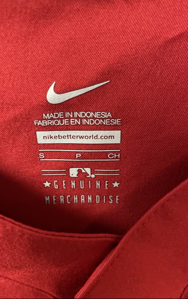 Nike Men's Washington Nationals Warm-Up Pullover Red Navy Blue Logo Sz Small