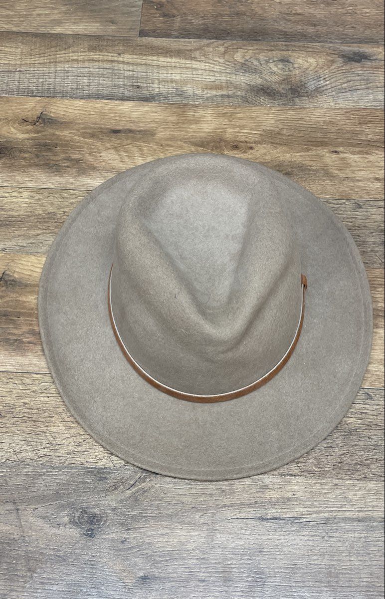 Brooklyn Hat Co Men's Lite Felt Wool Fedora Tan Crushable Water Repellent Sz M