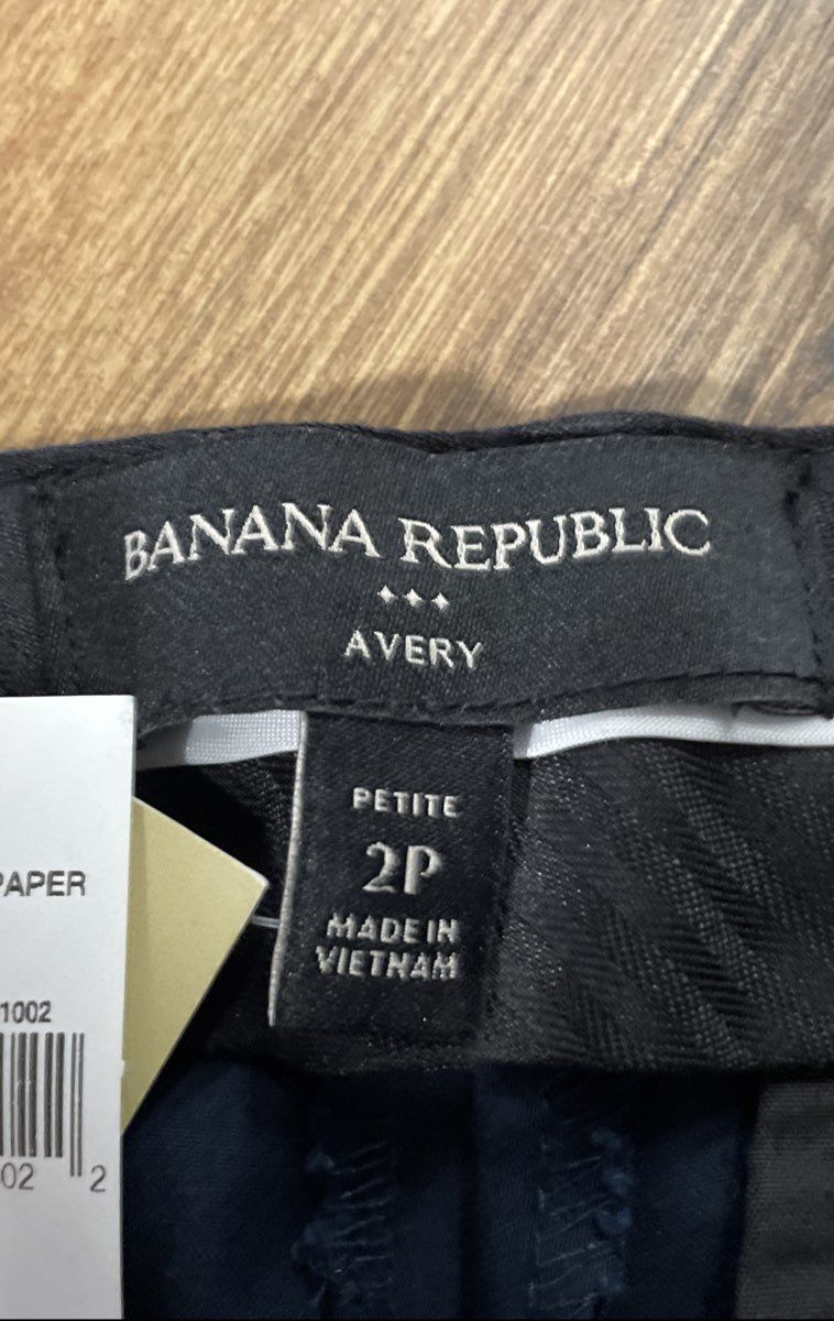 Banana Republic Women's Blue Avery Sailor Button High Rise Pants Sz 2P NWT