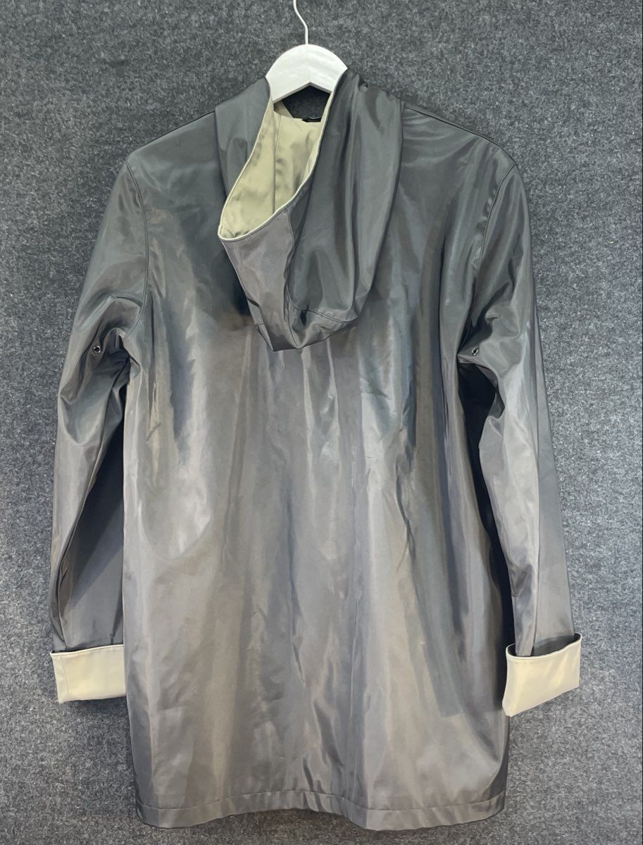 Utex Design Women's Gray Metallic Full Zip Hooded Jacket Coat Sz S