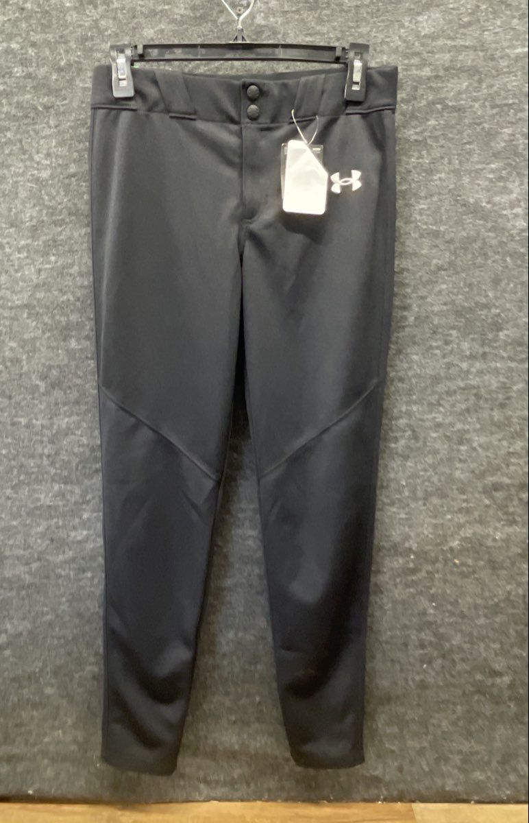 Under Armour Youth Boys Black Utility Relaxed Tapered Baseball Pants Sz YL NWT