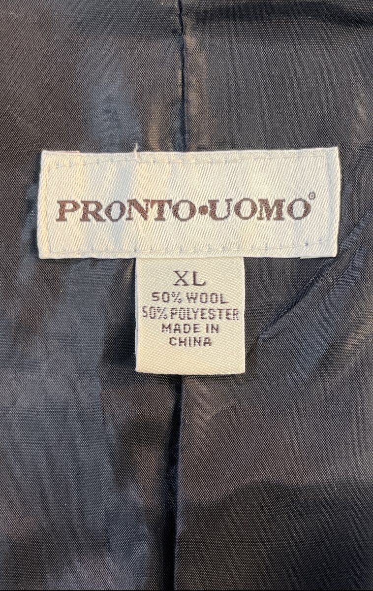 Pronto Uomo Men's Grey Herringbone Wool Blend Chore Jacket Sz XL
