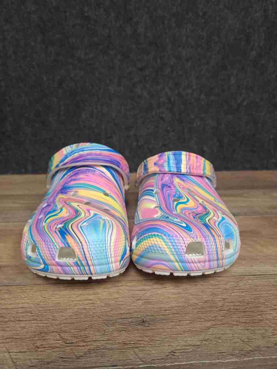 Crocs Classic Marbled Clog Multi Color Marbled Men's Size 7 Women's Size 9