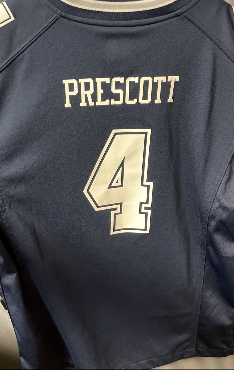 Nike Women's Dallas Cowboys Dak Prescott #4 Football Jersey Navy Blue XL 18/20