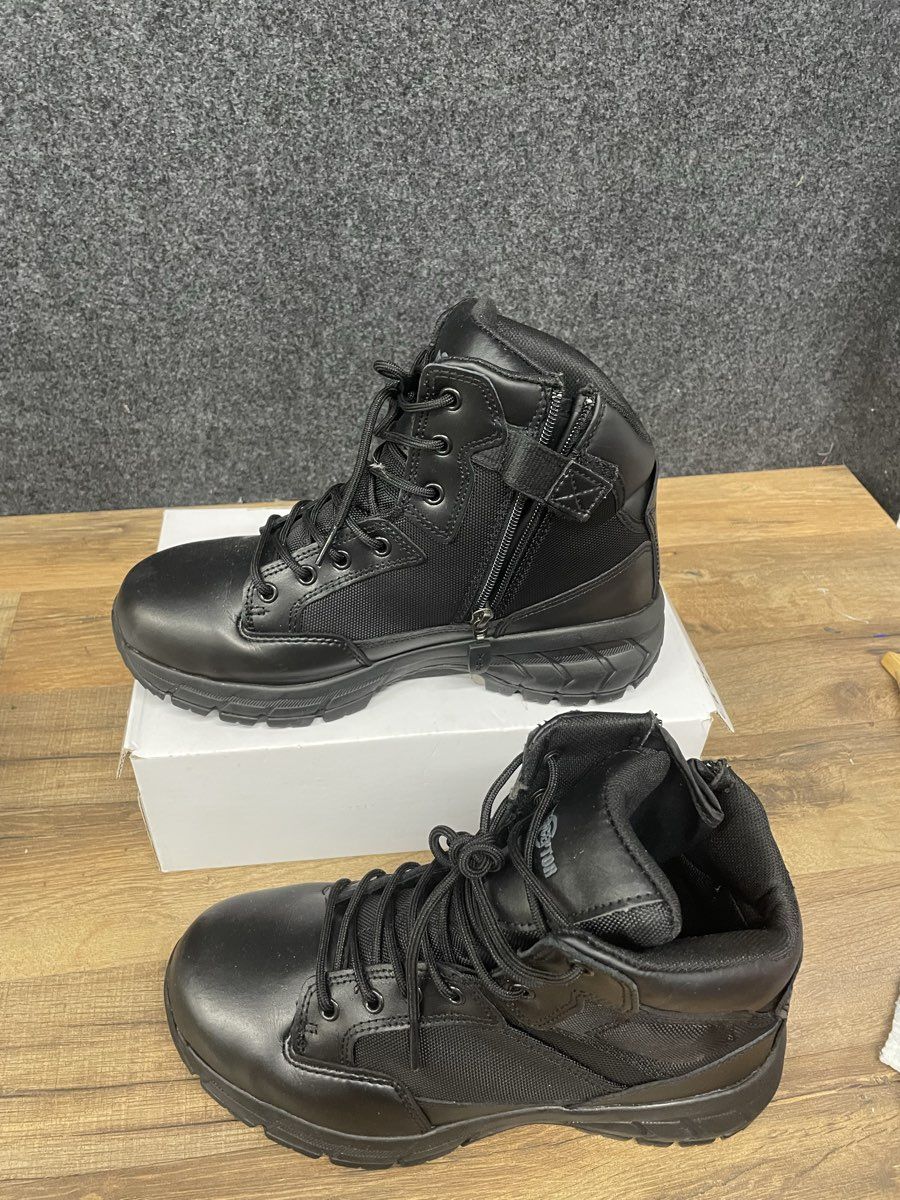 Interceptor Guard Black Side Zip 6 Inch Tactical Duty Boots Men's Size 8