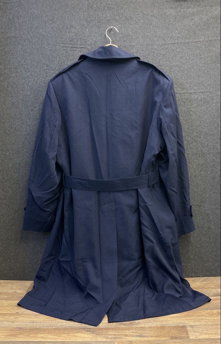Vintage 80s Neptune Garment Co Men's Navy USAF Topcoat Trench Coat Sz 46 Short