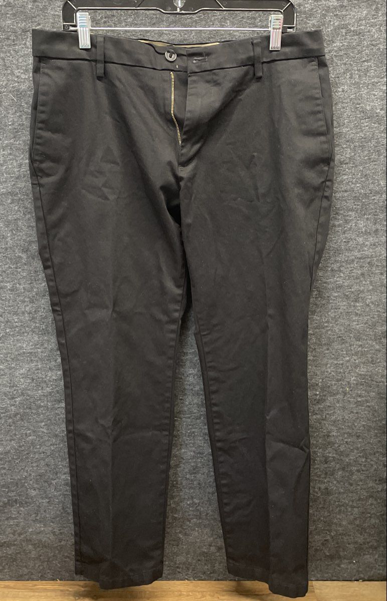 Dockers Men's Black Straight Fit Flex Comfort Chino Pants Sz 34x29