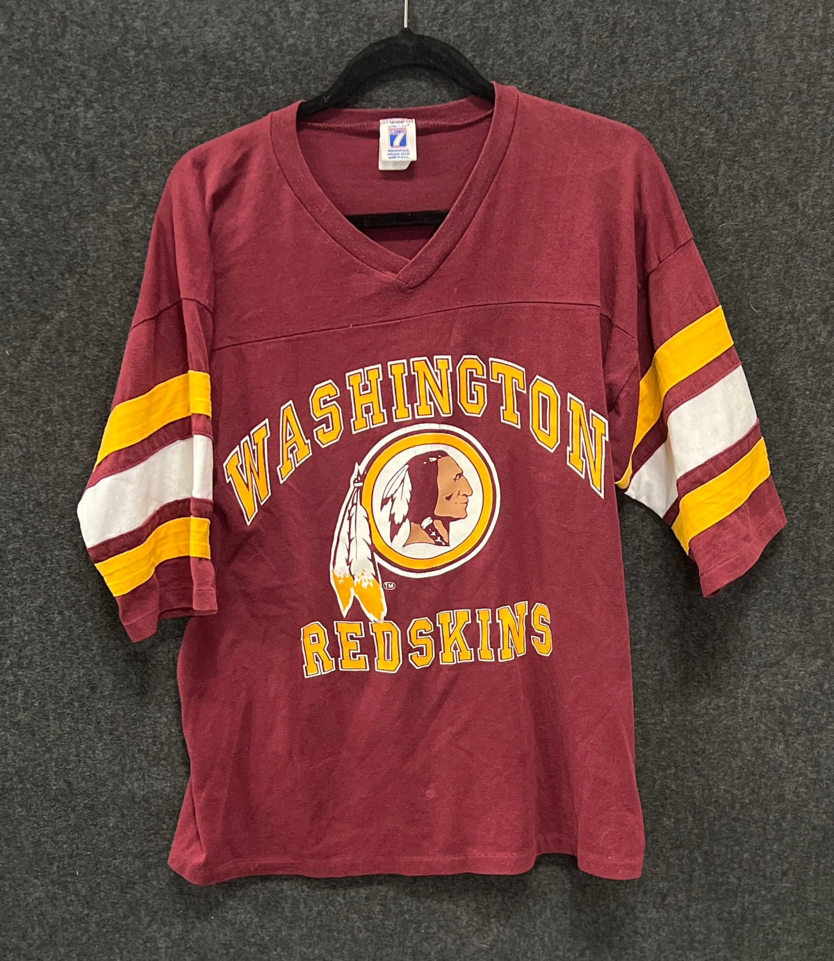 Vintage 80s Washington Redskins Jersey T-Shirt Single Stitch Logo 7 Sz XL
