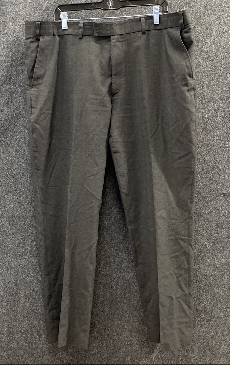 Alexandre London Men's Saville Row Tailored Black Trousers Slacks Sz 42