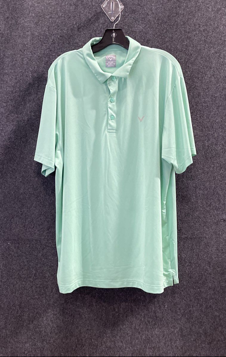 Callaway Men's Green Opti-Dri Short Sleeve Golf Polo Shirt Size XL