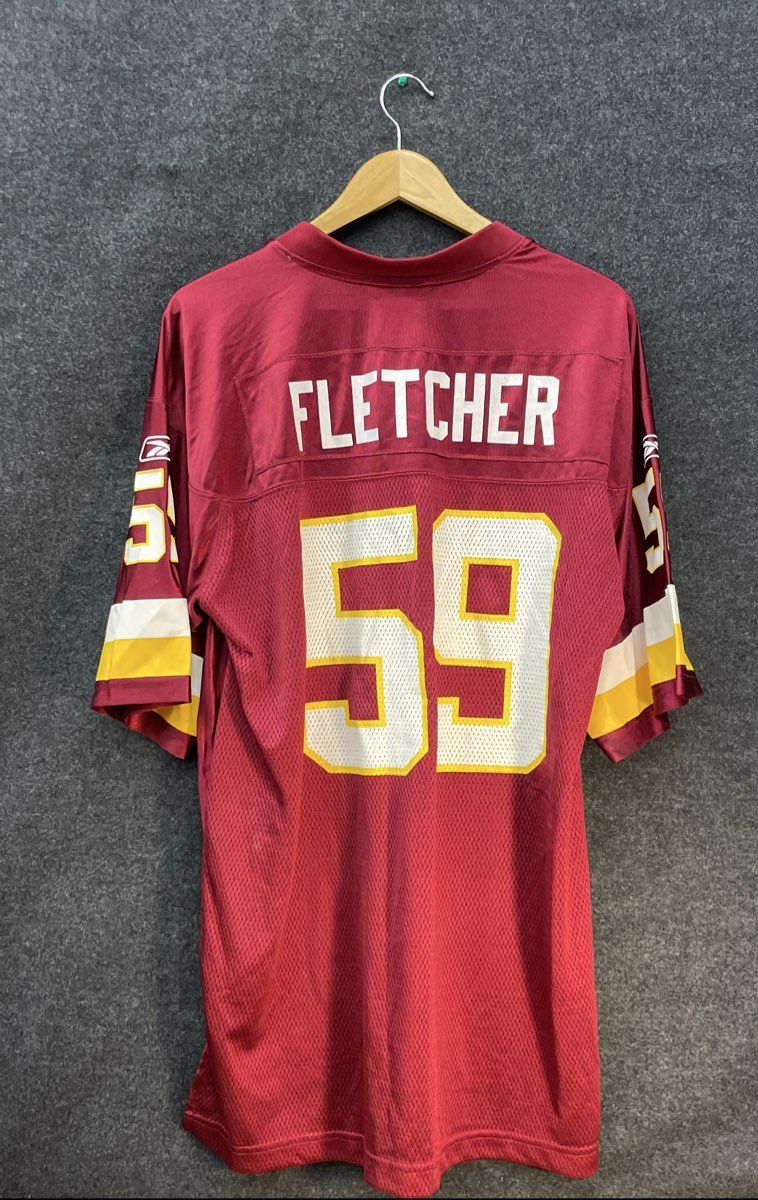 Vintage 2000s Washington Redskins London Fletcher 59 Reebok NFL Jersey Sz L
