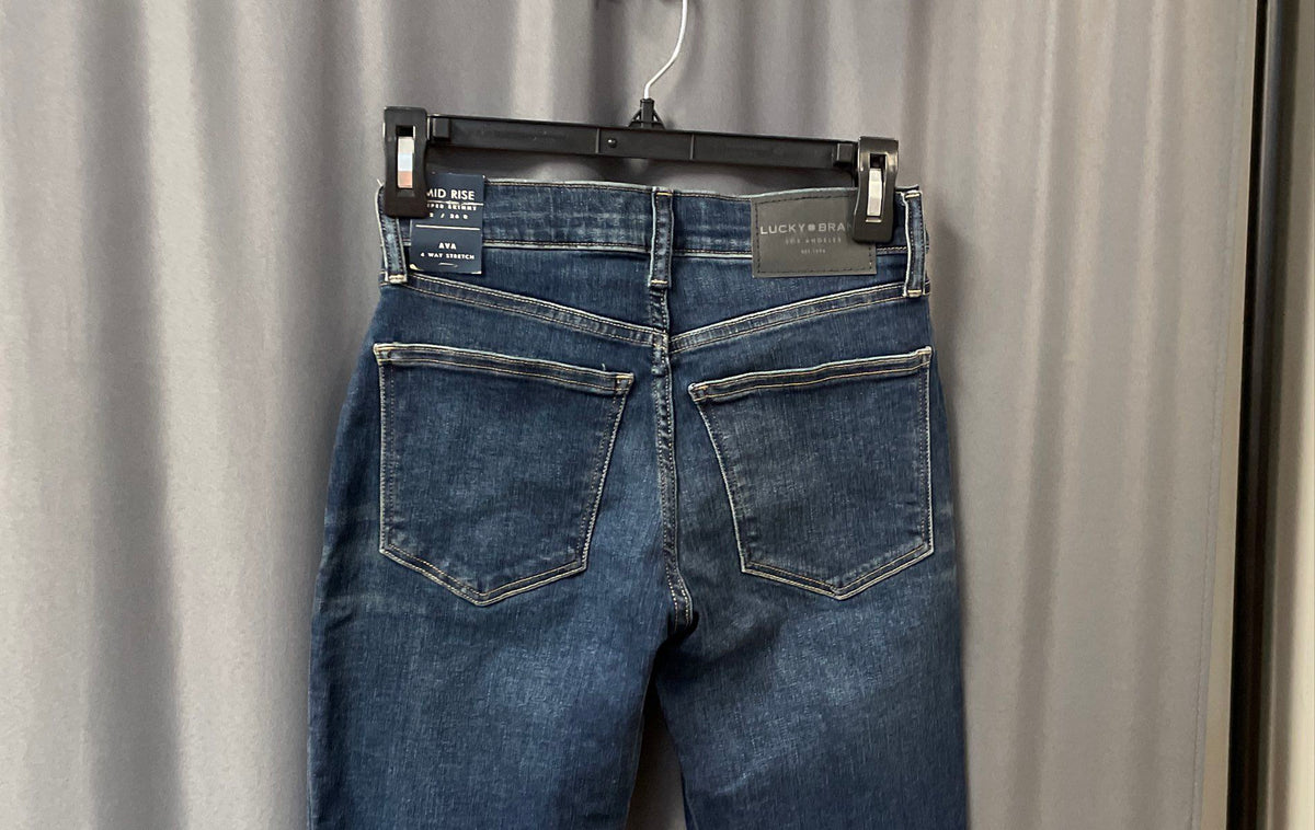 Lucky Brand Women's Ava Mid Rise Super Skinny Blue Jeans NWT Sz 2/26 R