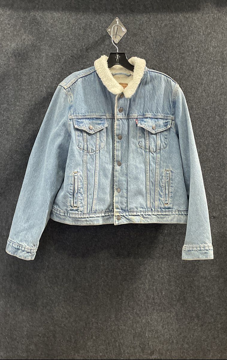 Levi's Women's Light Wash Sherpa Lined Denim Trucker Jacket Sz XL