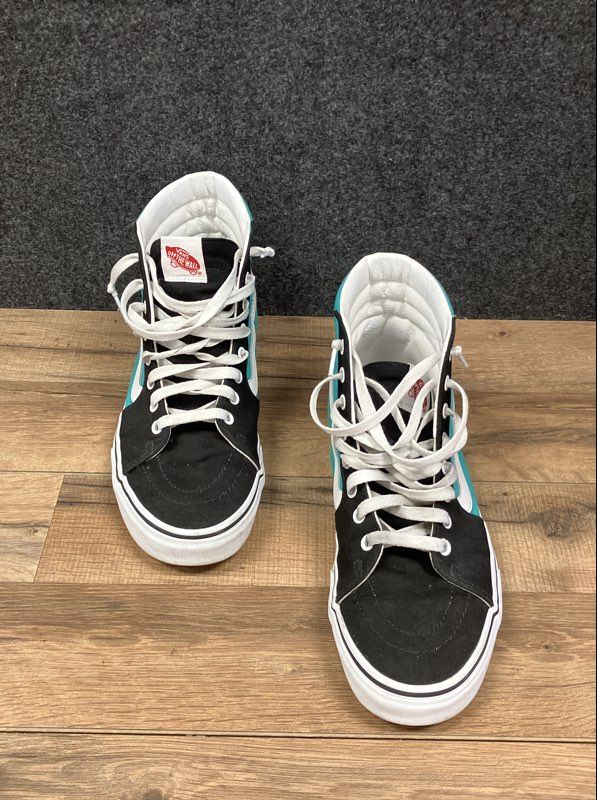 Vans Sk8-Hi Black Teal High Top Skate Sneakers Men's Size 10
