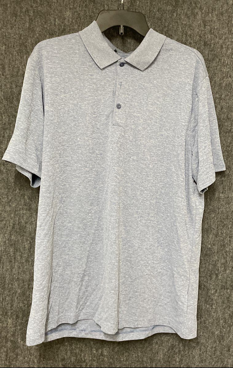 Adidas Men's Primegreen Polo Shirt Light Blue Heathered Performance Sz XL