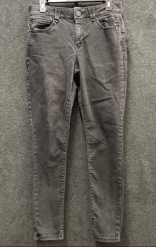 Democracy Women's "Ab"solution Skinny Jeans Gray Washed Black Stretch Sz 10