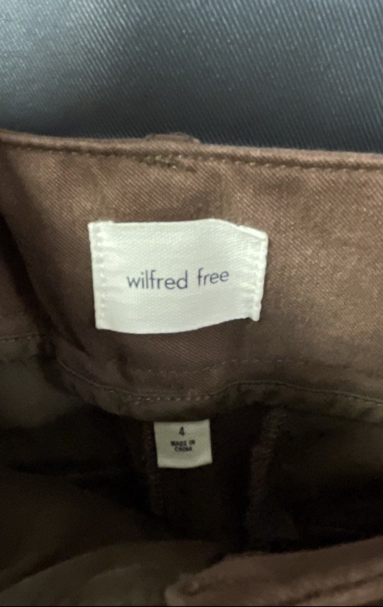 Wilfred Free Women's Brown High Rise Wide Leg Picture Cargo Pants Size 4 94891