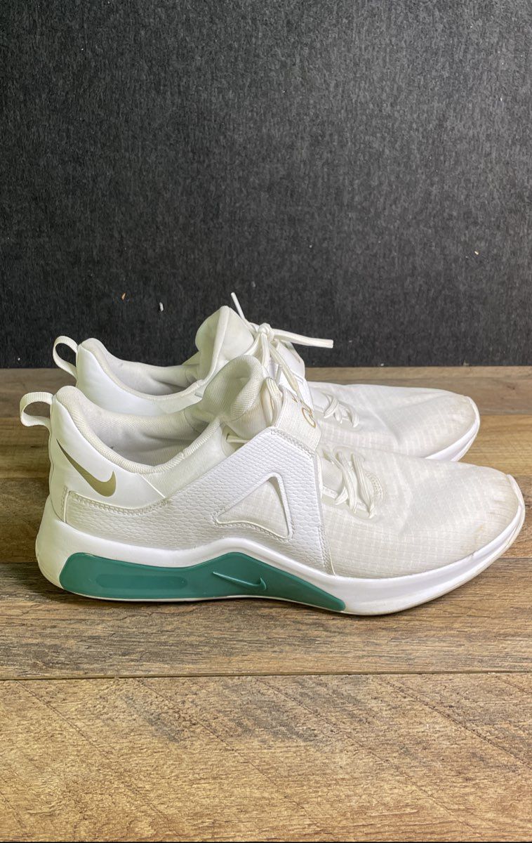 Nike Air Max Bella TR 5 White Green Gold Women's Training Sneakers Size 11