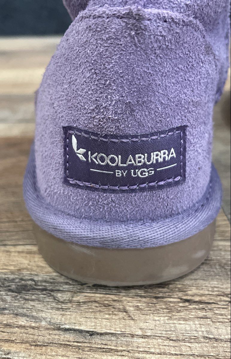 Koolaburra by UGG Koola Short Purple Suede Shearling Boots Youth Size 4